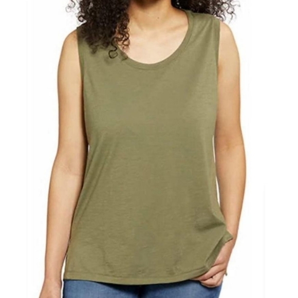 Nautica Basic Sleeveless Tank Top Urban Camo Green XL - Picture 1 of 9